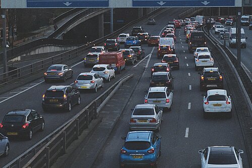 A traffic jam.