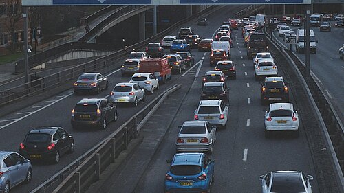 A traffic jam.