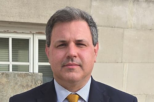 Antony Hook by Kent County Council County Hall sign