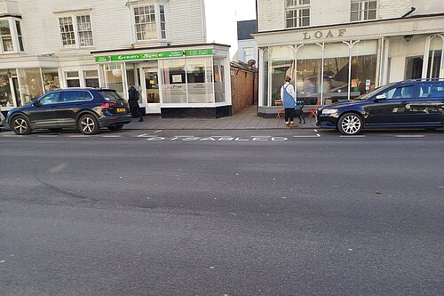 Disabled parking bay