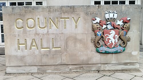 Kent County Council County Hall sign