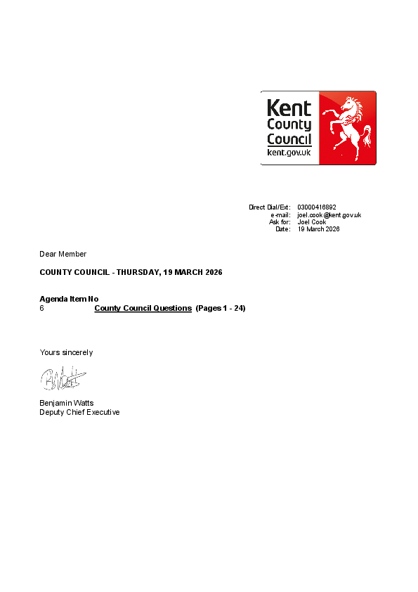 Questions and Answers to KCC 19/3/26